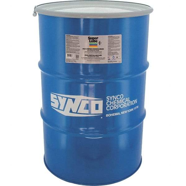 Synco Chemical - 400 Lb Drum Synthetic Lubricant w/PTFE General Purpose Grease - Translucent White, Food Grade, 450°F Max Temp, NLGIG 000, - A1 Tooling