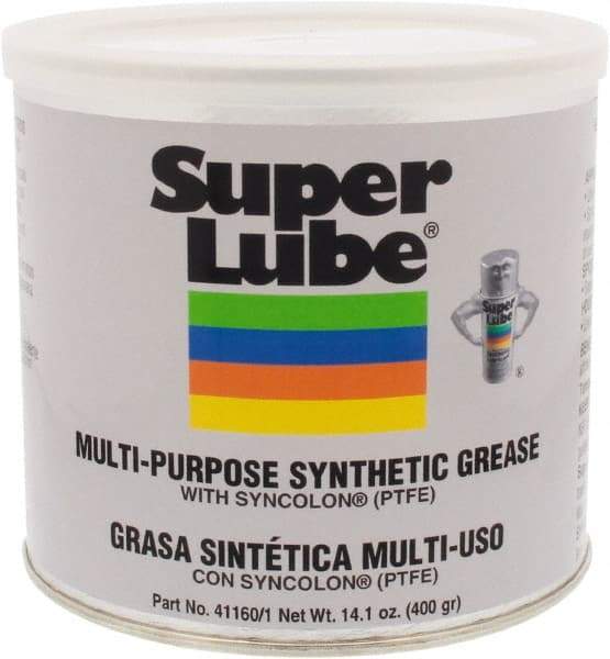 Synco Chemical - 14.1 oz Canister Synthetic Lubricant w/PTFE General Purpose Grease - Translucent White, Food Grade, 450°F Max Temp, NLGIG 1, - A1 Tooling