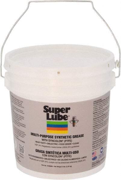 Synco Chemical - 5 Lb Pail Synthetic Lubricant w/PTFE General Purpose Grease - Translucent White, Food Grade, 450°F Max Temp, NLGIG 00, - A1 Tooling