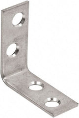 National Mfg. - 1-1/2" Long x 5/8" Wide, Steel, Corner Brace - Zinc Plated - A1 Tooling