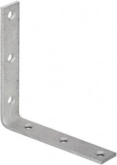 National Mfg. - 6" Long x 1-1/8" Wide, Galvanized Steel, Corner Brace - Galvanized - A1 Tooling