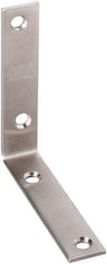 National Mfg. - 4" Long x 7/8" Wide, Stainless Steel, Corner Brace - Stainless Steel Coated - A1 Tooling