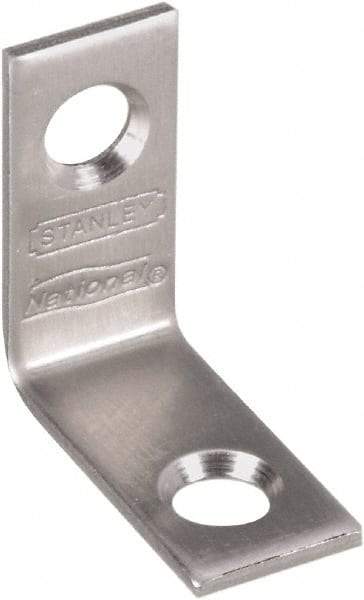 National Mfg. - 1" Long x 1/2" Wide, Stainless Steel, Corner Brace - Stainless Steel Coated - A1 Tooling