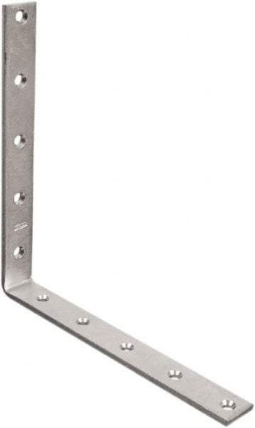 National Mfg. - 10" Long x 1-1/4" Wide, Steel, Corner Brace - Zinc Plated - A1 Tooling