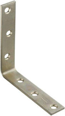 National Mfg. - 5" Long x 1" Wide, Steel, Corner Brace - Zinc Plated - A1 Tooling