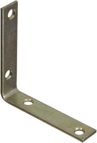 National Mfg. - 3-1/2" Long x 3/4" Wide, Steel, Corner Brace - Zinc Plated - A1 Tooling