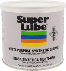 Synco Chemical - 14.1 oz Canister Synthetic Lubricant w/PTFE General Purpose Grease - Translucent White, Food Grade, 450°F Max Temp, NLGIG 00, - A1 Tooling