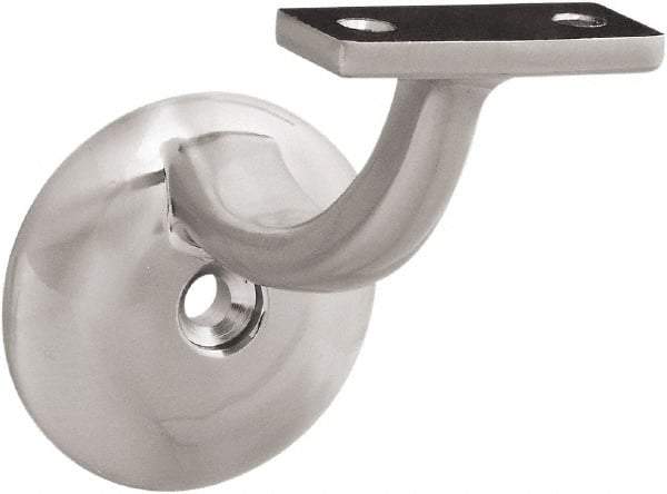 National Mfg. - 250 Lb Capacity, Satin Nickel Coated, Handrail Bracket - 3" Long, 6.4" High, 0.900" Wide - A1 Tooling