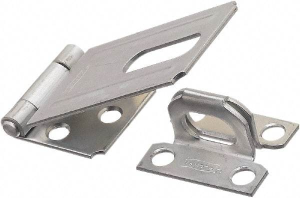 National Mfg. - 3-1/4" x 1-1/2" Wide, Safety Hasp - Zinc Plated Steel - A1 Tooling