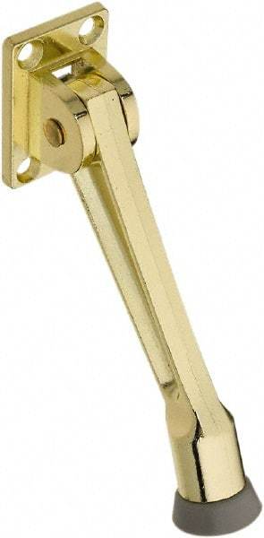 National Mfg. - 5" Projection Kickdown Door Stop - Screw Mount, Brass Finish - A1 Tooling