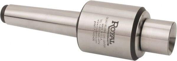 Royal Products - MT5 Morse Taper, 2.45" Head Diam Live Center - 5,000 Max RPM, 2.78" Head Length, 1-1/2" Point Diam, 1-1/4" Point Len, 2,240 Lb Max Workpc, Female Point - A1 Tooling