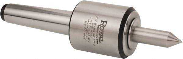 Royal Products - MT4 Morse Taper, 2.45" Head Diam Live Center - 5,000 Max RPM, 2.78" Head Length, 3/4" Point Diam, 2.35" Point Len, 925 Lb Max Workpc, Long Point - A1 Tooling