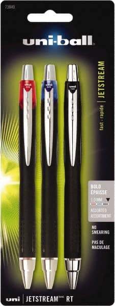 Uni-Ball - Roller Ball 1mm Retractable Pen - Black, Red & Blue - A1 Tooling