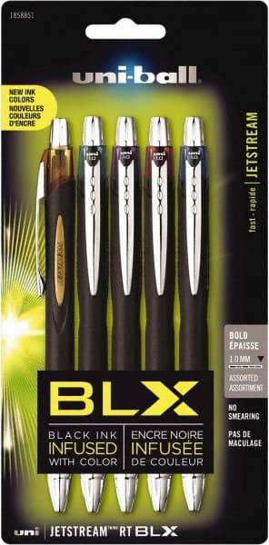 Uni-Ball - Roller Ball 1mm Retractable Pen - Blue & Black, Green & Black, Purple & Black, Brown & Black - A1 Tooling