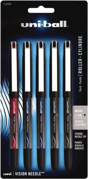 Uni-Ball - Roller Ball 0.5mm Stick Pen - Black, Red & Blue - A1 Tooling