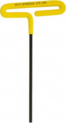 Bondhus - 3/16" Hex, T-Handle Cushion Grip, Hex Key - 171mm OAL, Inch System of Measurement - A1 Tooling