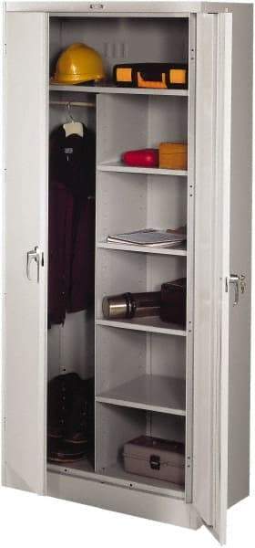 Tennsco - 6 Shelf Combination Storage Cabinet - Steel, 36" Wide x 24" Deep x 78" High, Sand - A1 Tooling