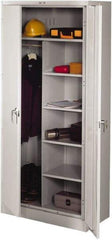 Tennsco - 6 Shelf Combination Storage Cabinet - Steel, 36" Wide x 18" Deep x 78" High, Medium Gray - A1 Tooling