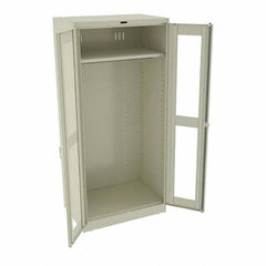 Tennsco - 2 Shelf Wardrobe Storage Cabinet - Steel, 36" Wide x 24" Deep x 78" High, Champagne/Putty - A1 Tooling