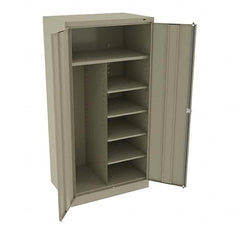 Tennsco - 6 Shelf Combination Storage Cabinet - Steel, 36" Wide x 24" Deep x 72" High, Sand - A1 Tooling