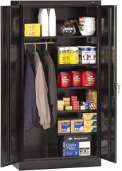 Tennsco - 6 Shelf Combination Storage Cabinet - Steel, 36" Wide x 18" Deep x 72" High, Medium Gray - A1 Tooling