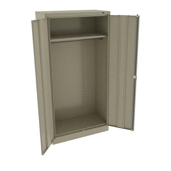 Tennsco - 2 Shelf Wardrobe Storage Cabinet - Steel, 36" Wide x 18" Deep x 72" High, Sand - A1 Tooling