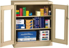 Tennsco - 3 Shelf Visible Storage Cabinet - Steel, 36" Wide x 18" Deep x 42" High, Light Gray - A1 Tooling