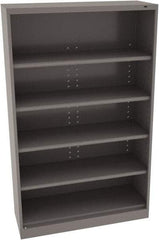 Tennsco - 5 Shelf, 400 Lb. Capacity, Closed Shelving Storage Cabinets and Lockers - 48 Inch Wide x 18 Inch Deep x 78 Inch High, Medium Gray - A1 Tooling