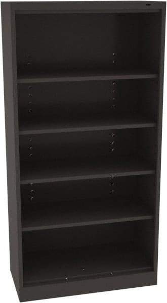 Tennsco - 5 Shelf, 150 Lb. Capacity, Closed Shelving Storage Cabinets and Lockers - 36 Inch Wide x 18 Inch Deep x 72 Inch High, Black - A1 Tooling