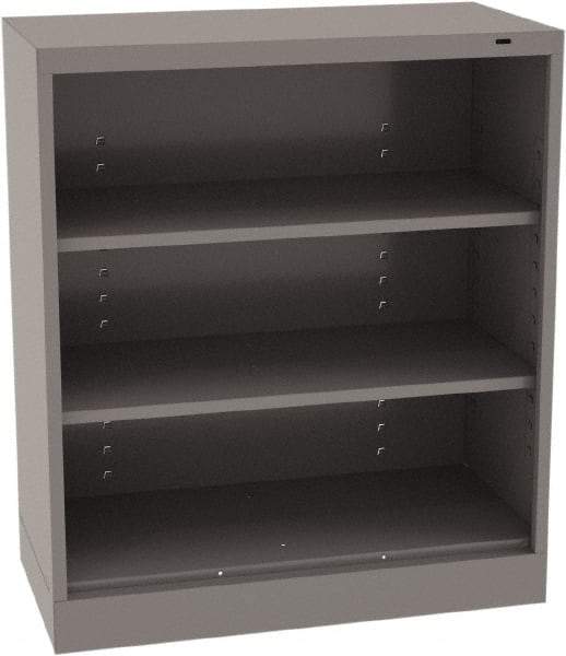 Tennsco - 3 Shelf, 200 Lb. Capacity, Closed Shelving Storage Cabinets and Lockers - 36 Inch Wide x 24 Inch Deep x 42 Inch High, Medium Gray - A1 Tooling