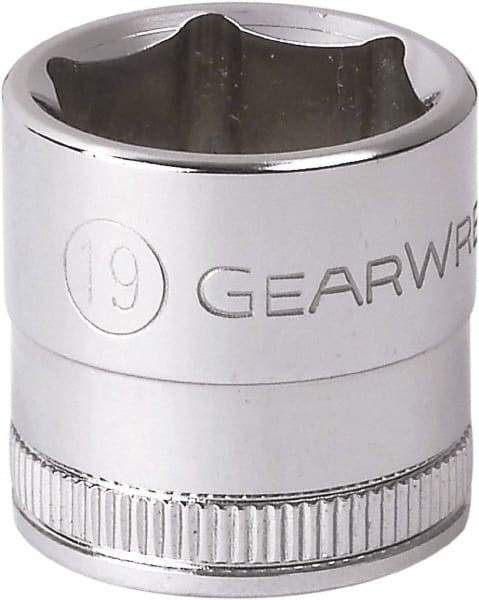 GearWrench - 3/8" Drive, Standard Hand Socket - 6 Points, 0.984" OAL, Alloy Steel, Full Polish Finish - A1 Tooling