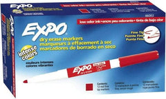 Expo - Red Low Odor Fine Tip 12 Pack Dry Erase Markers - For Use with Dry Erase Marker Boards - A1 Tooling