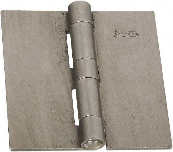 National Mfg. - 3-1/2" Long x 3-1/2" Wide Steel Full Surface Hinge - Plain Steel Finish, 5 Knuckles - A1 Tooling