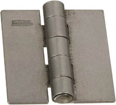 National Mfg. - 2" Long x 2" Wide Steel Full Surface Hinge - Plain Steel Finish, 5 Knuckles - A1 Tooling