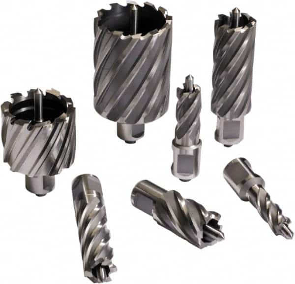 Cleveland Steel Tool - 1-5/8" Diam x 3" Deep Carbide-Tipped Annular Cutter - A1 Tooling