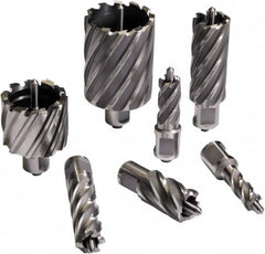 Cleveland Steel Tool - 1-3/8" Diam x 3" Deep Carbide-Tipped Annular Cutter - A1 Tooling