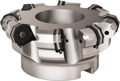 Seco - 10 Inserts, 6" Cutter Diam, 0.079" Max Depth of Cut, Indexable High-Feed Face Mill - 2" Arbor Hole Diam - A1 Tooling