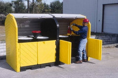 UltraTech - 75 Gal Sump, 9,000 Lb Capacity, 8 Drum, Polyethylene Spill Deck or Pallet - 68" Long x 64" Wide x 88" High, Liftable Fork, Low Profile, 2 x 2 Drum Configuration - A1 Tooling