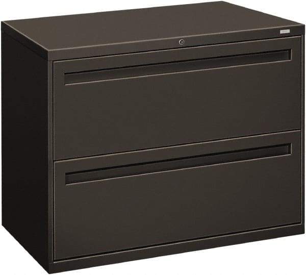 Hon - 36" Wide x 28-3/8" High x 19-1/4" Deep, 2 Drawer Lateral File - Steel, Charcoal - A1 Tooling