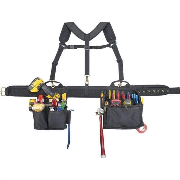 CLC - 28 Pocket Black Ballistic Polyester Combo Tool Bag System - 28" Wide x 6" Deep x 26" High - A1 Tooling