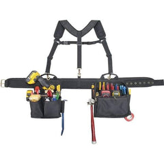 CLC - 28 Pocket Black Ballistic Polyester Combo Tool Bag System - 28" Wide x 6" Deep x 26" High - A1 Tooling