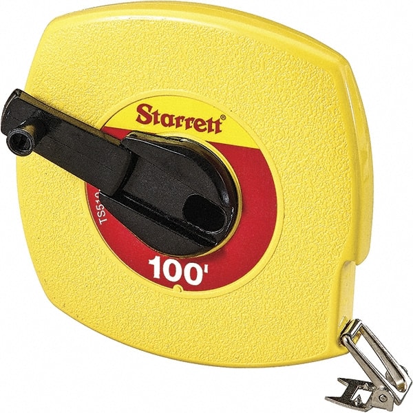 Starrett - 100' x 3/8" Yellow Tape Measure - Exact Industrial Supply