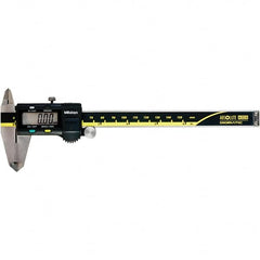 Mitutoyo - 0 to 6" Range 0.01mm Resolution, Electronic Caliper - Steel with 40mm Carbide-Tipped Jaws, 0.001" Accuracy, SPC Output - A1 Tooling