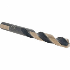 Cle-Line - 29/64" High Speed Steel, 135° Point, Round with Flats Shank Maintenance Drill Bit - A1 Tooling