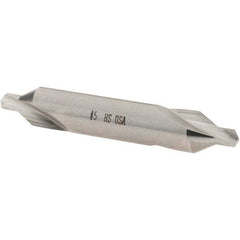 Cle-Line - #5 Plain Cut 60° Incl Angle High Speed Steel Combo Drill & Countersink - A1 Tooling