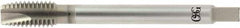 OSG - #8-32 UNC, 3 Flute, HR Finish, Powdered Metal Spiral Point Tap - Plug Chamfer, Right Hand Thread, 2-3/8" OAL, 0.22" Shank Diam, 2B Class of Fit, Series 337NI - Exact Industrial Supply