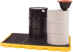 UltraTech - 66 Gal Sump, 9,000 Lb Capacity, 6 Drum, Polyethylene Spill Deck or Pallet - 75" Long x 50" Wide x 5" High, Low Profile, 2 x 3 Drum Configuration - A1 Tooling