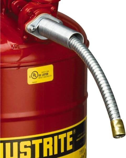 Justrite - 9 Inch Long, Safety Can Metal Flexible Nozzle - 5/8 Inch Diameter, Compatible with Type II Safety Cans - A1 Tooling