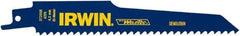 Irwin Blades - 6" Long, Bi-Metal Reciprocating Saw Blade - Tapered Profile, 6 TPI, Toothed Edge, Tang Shank - A1 Tooling