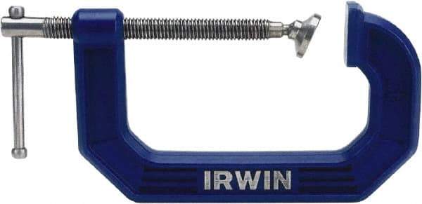 Irwin - Heavy-Duty 1" Max Opening, 1-3/16" Throat Depth, Standard C-Clamp - Standard Throat Depth - A1 Tooling